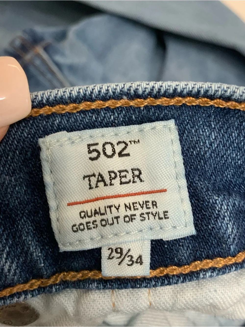 Levi's Made & Crafted 502 Jeans Sz 29x34 Regular Taper Selvedge Italian Denim